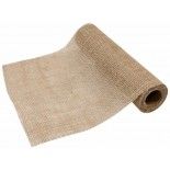 Chemin de table en Toile de Jute tissage Large 3m, naturel