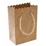 Lot de 6 petits Sacs papier kraft 9cm avec cordelette