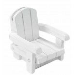 Marque-Place Chaise de plage en résine 4,5cm, Blanche