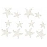 Sachet de 12 Confettis Etoiles de mer en bois blanc