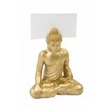 Marque-place Bouddha métallisé 7cm en résine, Or