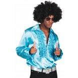 Chemise adulte disco Turquoise - taille XXL