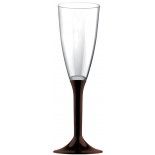 20 flutes champagne, pied chocolat