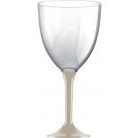 20 Grands verres à Eau, pied TAUPE