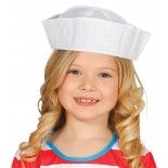 Bonnet marin blanc tissu, Enfant