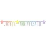 Party Pro 81290, Guirlande lettres et étoiles Joyeux anniversaire, Multicolore