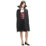 Déguisement Robe Vampiresse Theodora avec cape 140cm, 9-11 ans