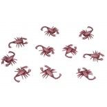 Lot de 10 Scorpions bruns pvc 6,5cm