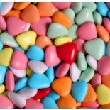 Sachet de 500g de mini-coeur au chocolat - 500g MULTICOLORE brillant