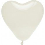 Lot de 8 ballons COEUR 35cm blanc