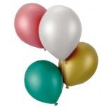 P'TIT Clown re22432 - Lot 8 ballons Chromés multicolores 30 cm