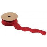 Ruban Plissé 4cm x 10m, Rouge