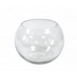 Bougeoir Vasque boule en verre 13cm