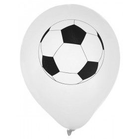 Ballon de football plastique gonflable Noir/blanc 25cm