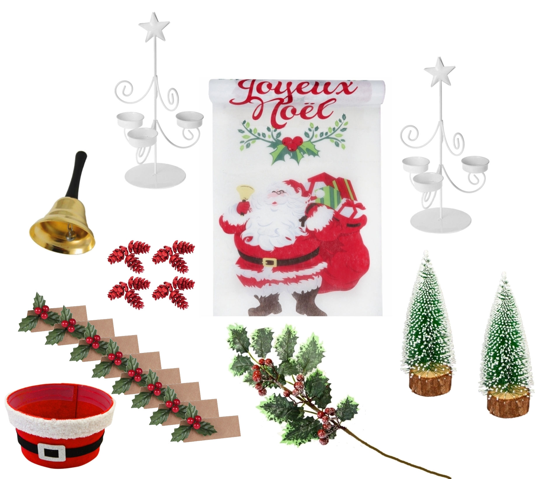 Confettis de table Houx de noel - deco de noel - Badaboum